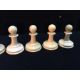 A late 19th/early 20th century carved and red stained Staunton pattern chess set In mahogany box. - Image 11 of 25