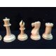 A late 19th/early 20th century carved and red stained Staunton pattern chess set In mahogany box. - Image 5 of 25