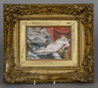 After TITIAN (TIZIANO VECELLIO) (circa 1489-1576) Italian Venus Watercolour on ivory 25 x 22 cm