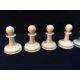 A late 19th/early 20th century carved and red stained Staunton pattern chess set In mahogany box. - Image 10 of 25