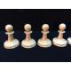 A late 19th/early 20th century carved and red stained Staunton pattern chess set In mahogany box. - Image 8 of 25