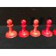 A late 19th/early 20th century carved and red stained Staunton pattern chess set In mahogany box. - Image 20 of 25