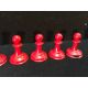 A late 19th/early 20th century carved and red stained Staunton pattern chess set In mahogany box. - Image 21 of 25