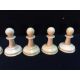 A late 19th/early 20th century carved and red stained Staunton pattern chess set In mahogany box. - Image 9 of 25