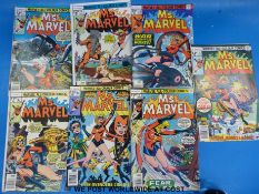 Ms Marvel comics from 1978, volume one, numbers 10, 14, 15, 16,