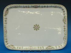 A Limoges dressing table tray with neoclassical design border