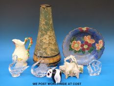 A Newport Pottery harvest jug designed by Clarice Cliff, continental star-shaped basket,