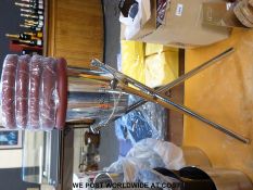 Five Mercier champagne coolers with a folding stand