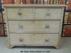 A pine chest of two over two drawers (W96cm D53cm H78cm)