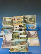 A collection of postcards including humorous and novelty c1914-1970s