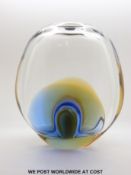 A Murano Sommerso glass vase (18 x 15cm)