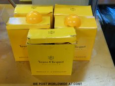 Five boxes of Veuve Clicquot champagne glass canapé cloches
