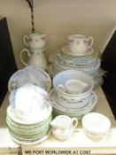 A collection of Royal Worcester dinnerware in the 'Fleuri' pattern