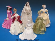 Three Royal Worcester figures including Grandma's Dress,