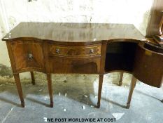 A reproduction mahogany sideboard (W137cm)