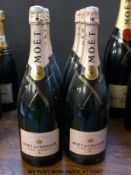 Six Moet and Chandon Rose Imperial dummy champagne bottles