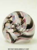 Four Caithness glass paperweights: Windfall, Ribbons,