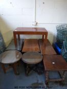 Coffee tables including five oak examples