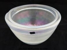 Kosta Boda iridescent clear glass bowl with original label (D18cm)