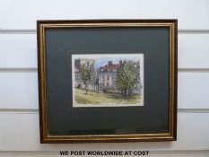 Frank Shipsides (1908-2005): Bristol Savages three pencil or watercolour pictures of buildings,