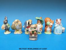 Seven Beswick Beatrix Potter figures including Little Black Rabbit etc