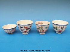 Four Chinese porcelain bowls,