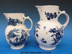 A first / Dr Wall period Worcester cabbage leaf moulded jug in 