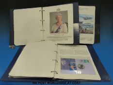 Two Royal Family and WWII coin/stamp cover collections