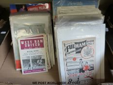 Football programmes 1960's onwards London teams, Arsenal, Fulham Queens Park Rangers, Barking,