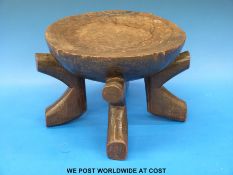 An African hardwood stool,