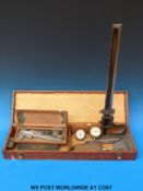 A Starrett Vernier height gauge together with various calipers, micrometers,