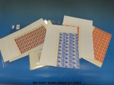 Complete sheets of 1948 Channel Islands 1d and 2 1/2d 1953 GB 1/2d,
