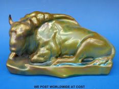 A Zsolnay lustre buffalo