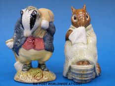 Two (BP3b) Beswick Beatrix Potter figures: Tommy Brock and Chippy Hackee with original boxes