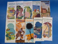 A collection of Great Western Railway leaflets from the 1930s relating to Herefordshire, Cornwall,