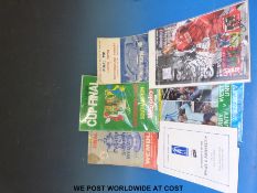 A quantity of mainly cup final football programmes featuring Manchester United, Nottingham Forest,