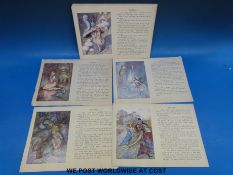 An Alice in Wonderland school exercise cards with illustrations by A.E.