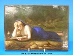 A 19thC Meissen porcelain plaque,