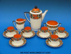 An Art Deco Soho Pottery coffee set