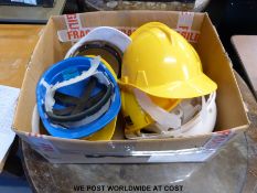A collection of hard hats