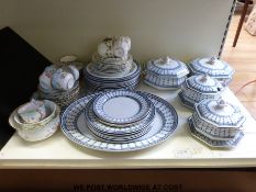 A Losol ware Pompadour part dinner service together with an Edwardian tea service and four other