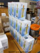 Twelve boxed Thermo acrylic wine coolers