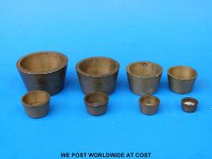 A run of Troy ounce cup weights from 4oz downwards