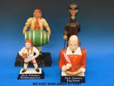 A collection of Flowers Bitter figures including a rare 