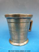 A Charles II bronze pint town or country standard measure,