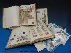 Three all world stamp albums and sundry first day covers