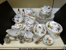 A large collection of Royal Worcester Evesham to include casserole dishes,