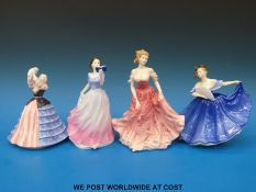 Four Royal Doulton figurines to include Susan, Elaine,