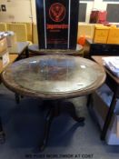 Approximately six trestle and pub tables