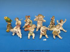 Ten 19thC porcelain figures,